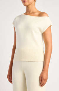 Newton Knit Top & Pants Set - White