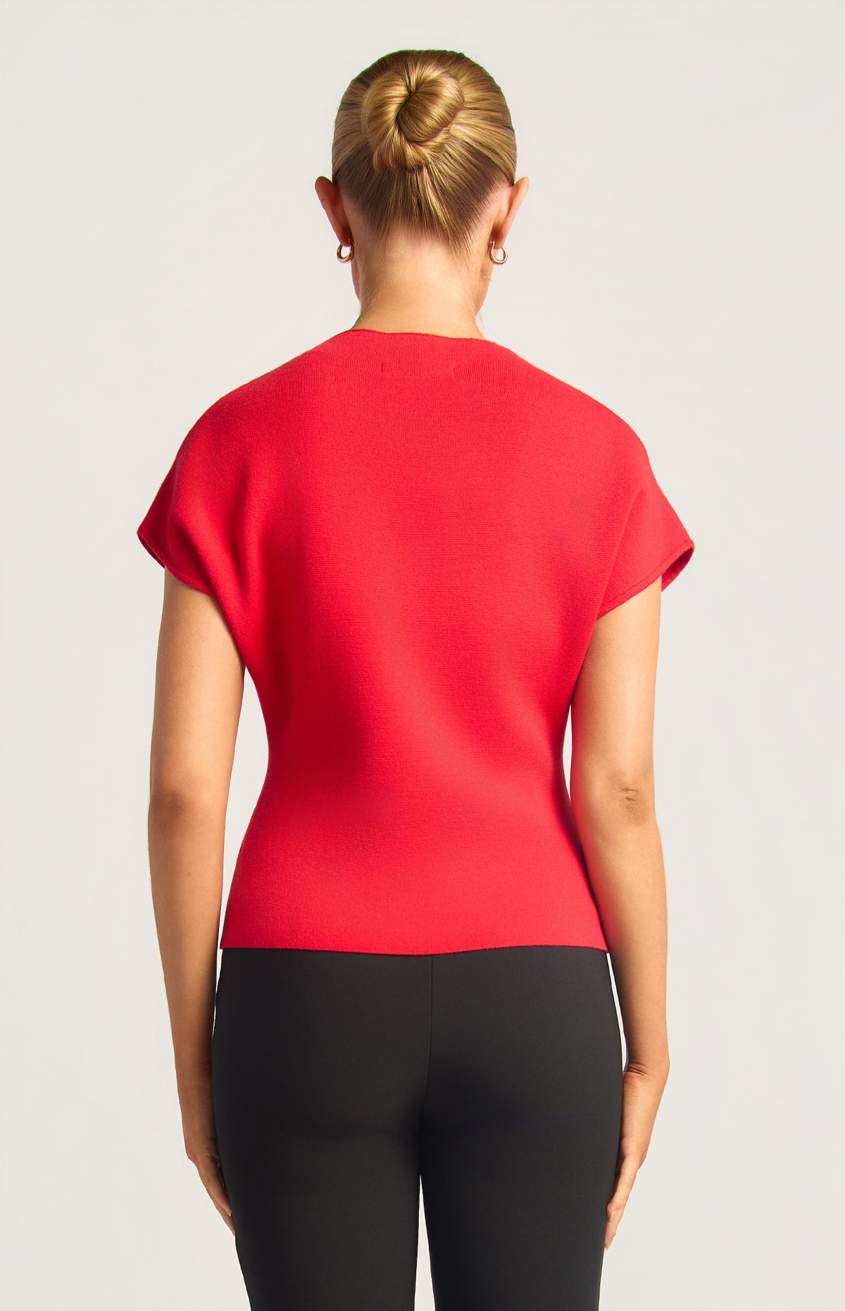 Grayson Short Sleeve Knit Top - Red