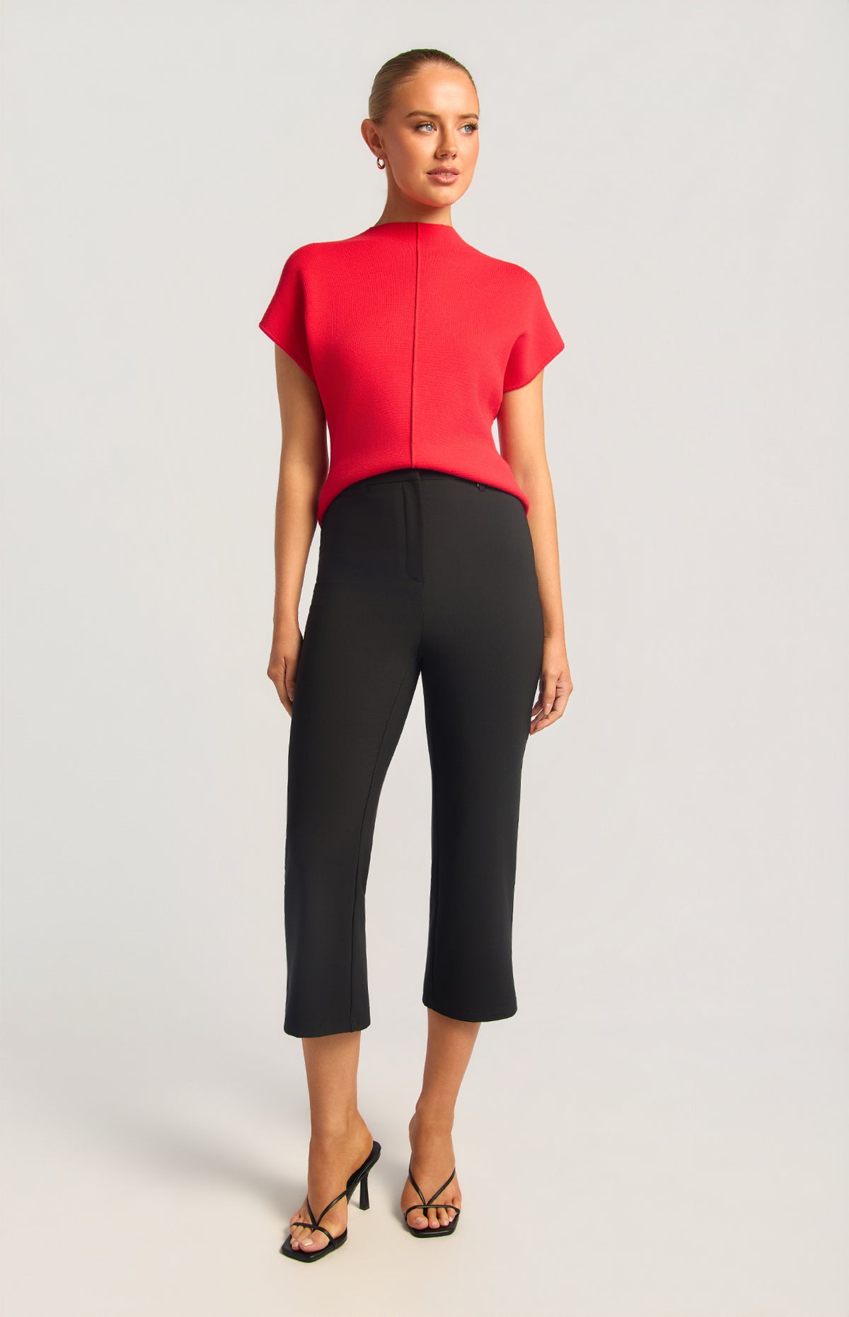 Grayson Short Sleeve Knit Top - Red