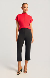 Grayson Short Sleeve Knit Top - Red