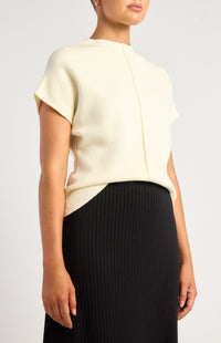 Grayson Short Sleeve Knit Top - White