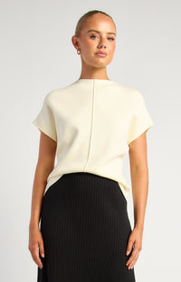 Grayson Short Sleeve Knit Top - White