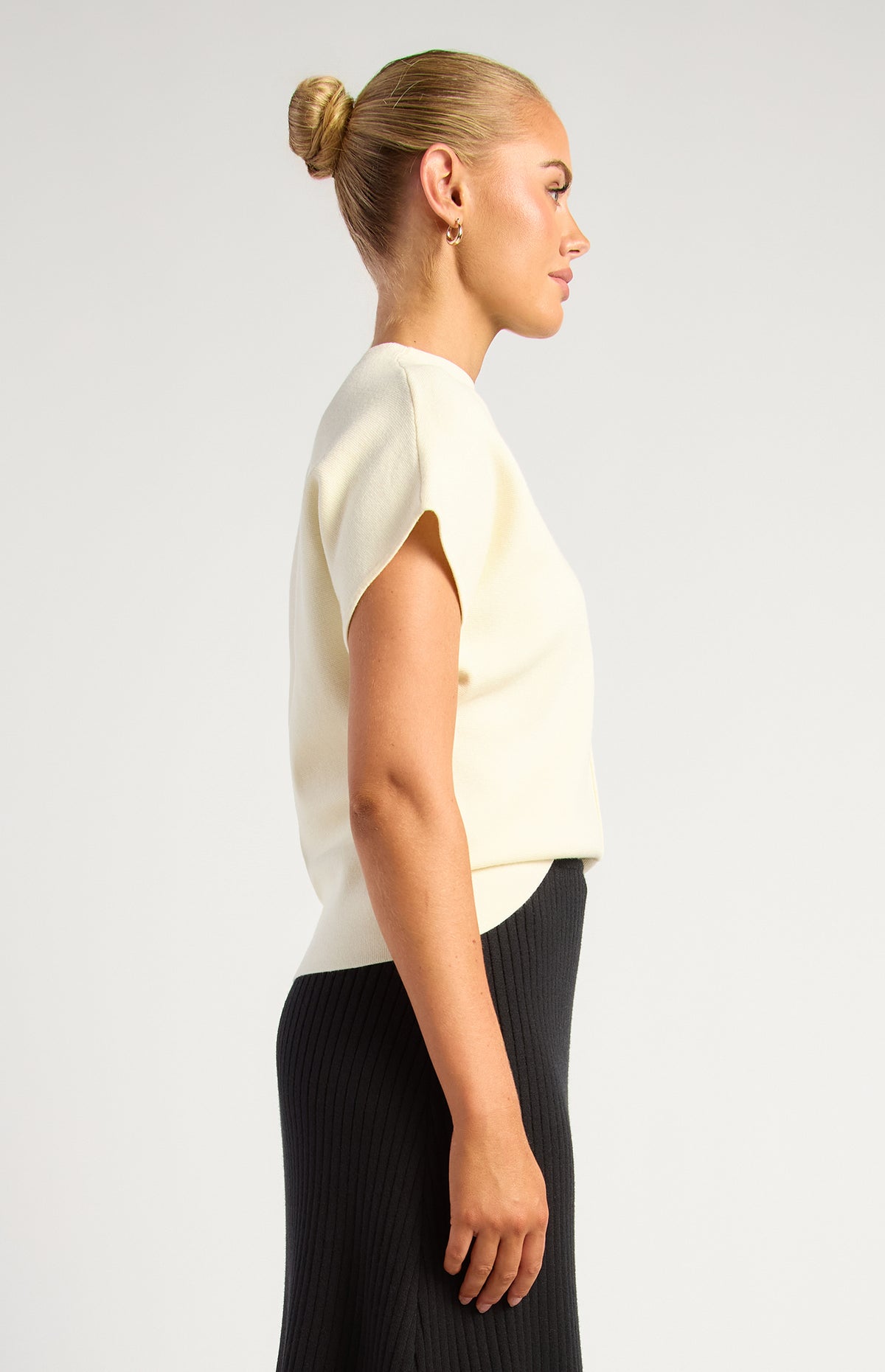 Grayson Short Sleeve Knit Top - White