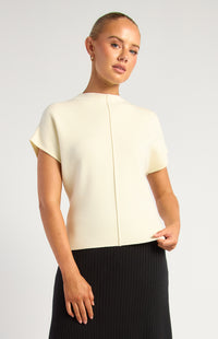 Grayson Short Sleeve Knit Top - White