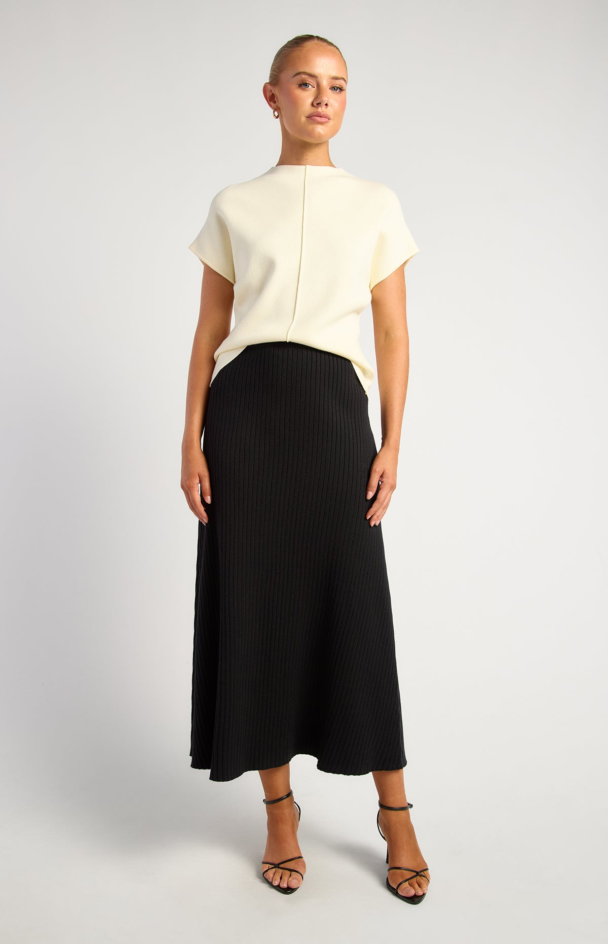 Grayson Short Sleeve Knit Top - White