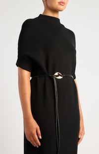 Annie Knit Midi Dress - Black