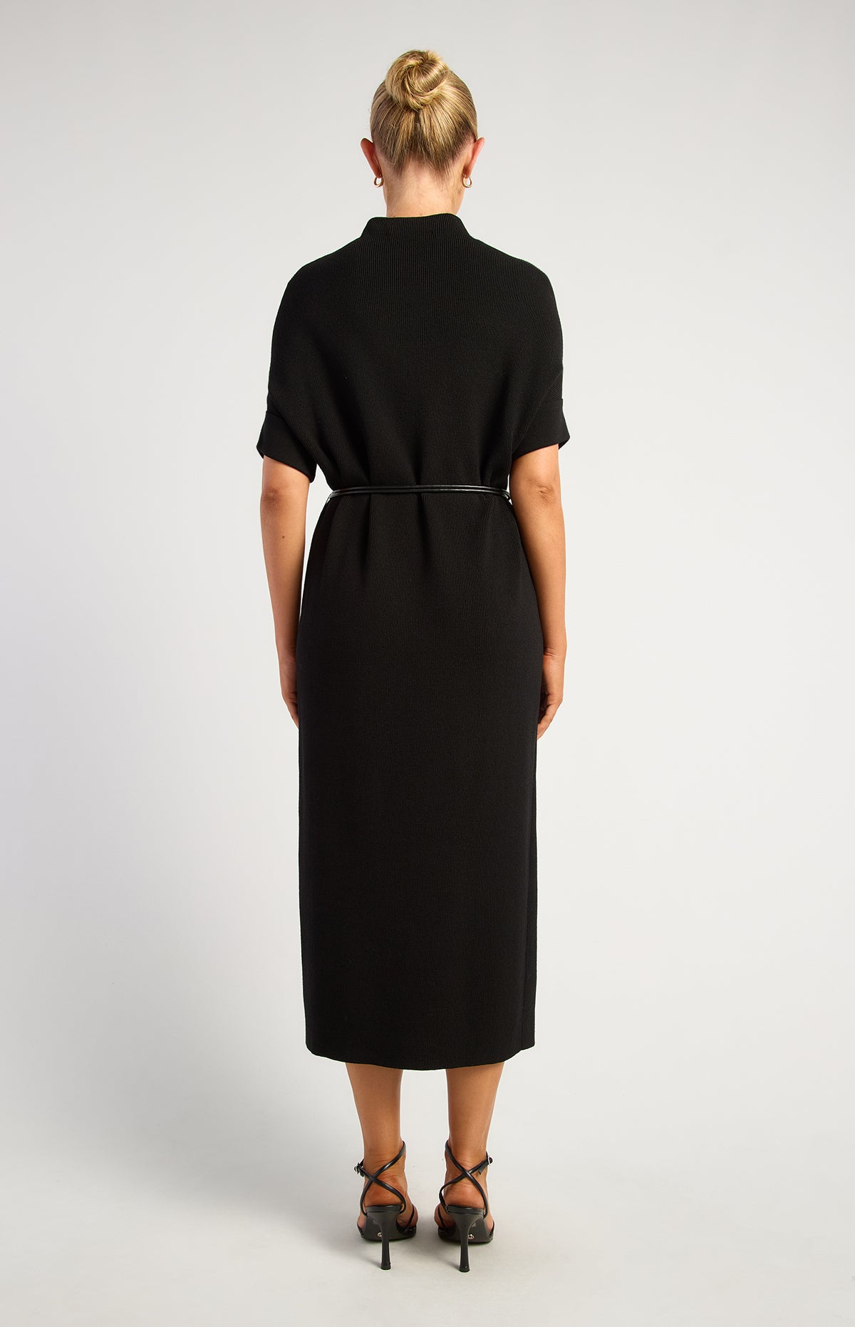 Annie Knit Midi Dress - Black