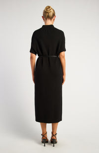 Annie Knit Midi Dress - Black