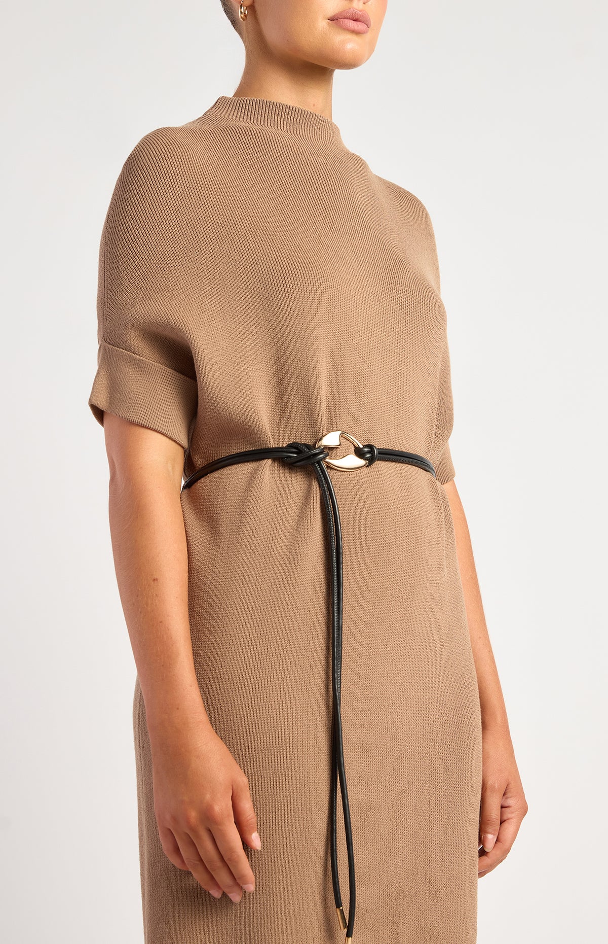 Annie Knit Midi Dress - Latte