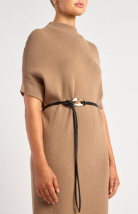 Annie Knit Midi Dress - Latte