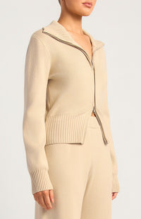 Kadie Jacket & Pants Knit Set - Almond