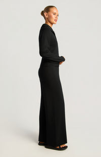 Kadie Jacket & Pants Knit Set - Black