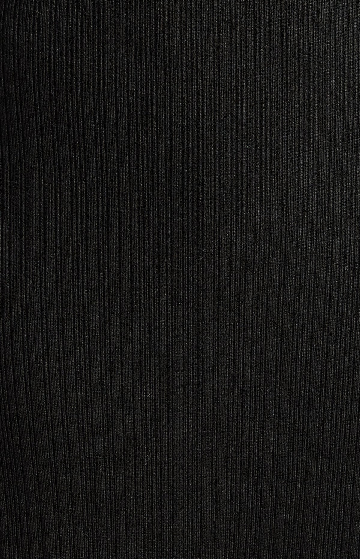Joslin Button-Up Knit Dress - Black