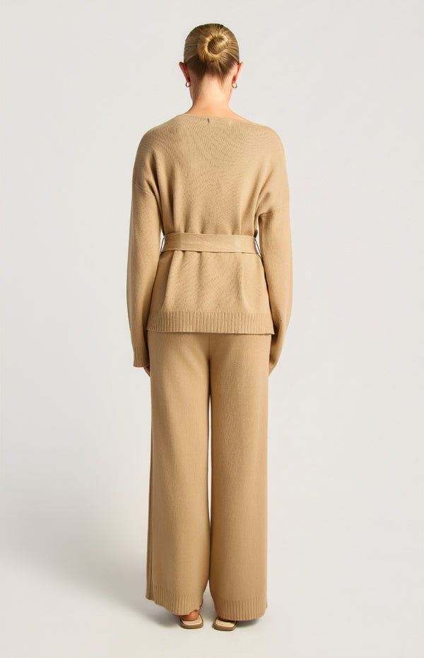 Anneka Top & Pants Knit Set - Camel
