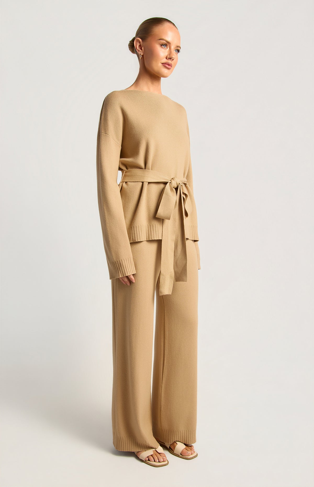Anneka Top & Pants Knit Set - Camel