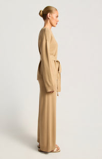Anneka Top & Pants Knit Set - Camel