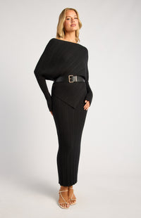 Owens Top & Skirt Knit Top - Black