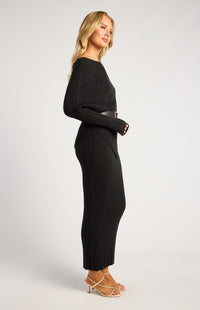 Owens Top & Skirt Knit Top - Black