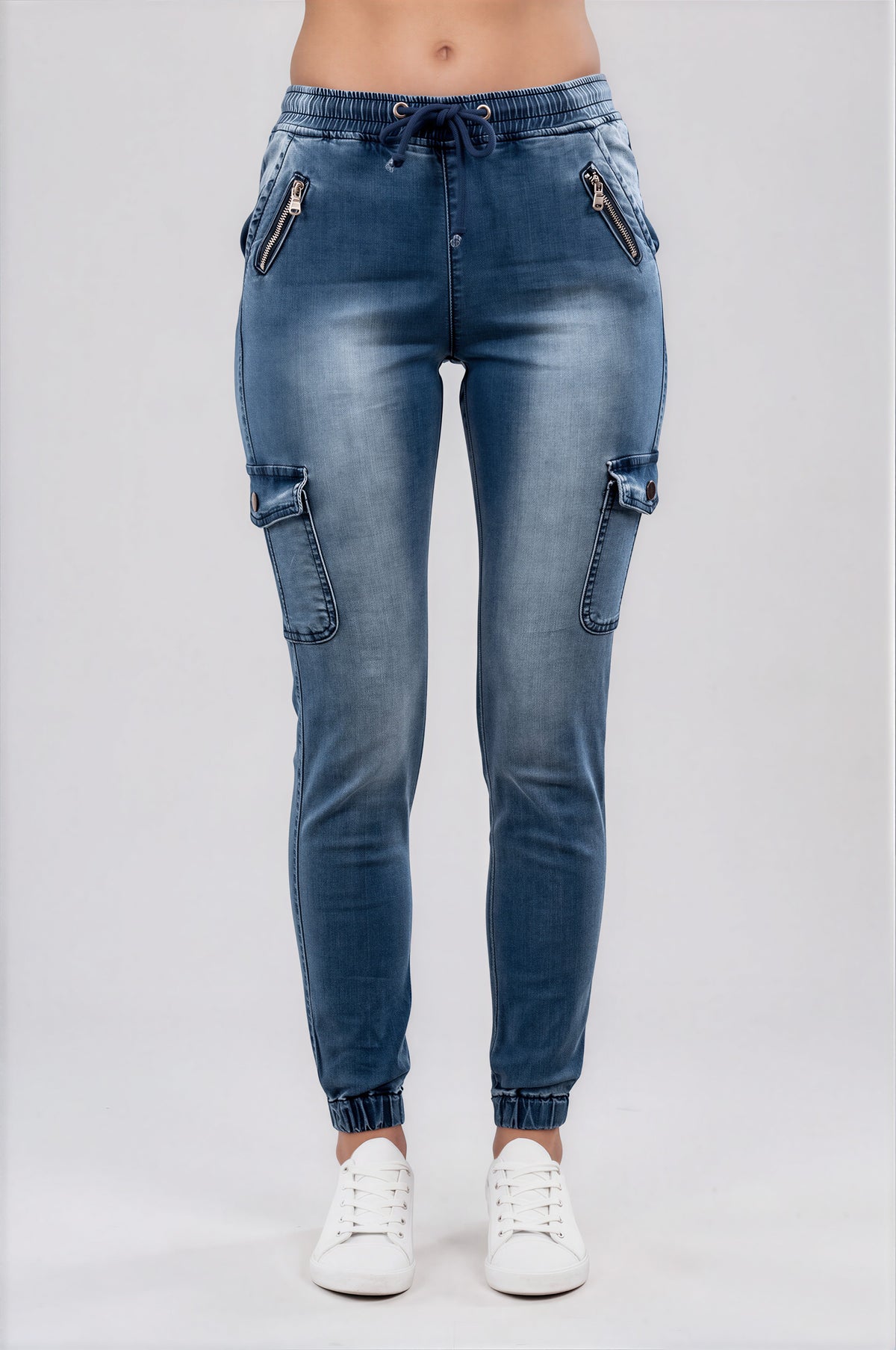 Frankie Cargo Jeans - Dark Denim