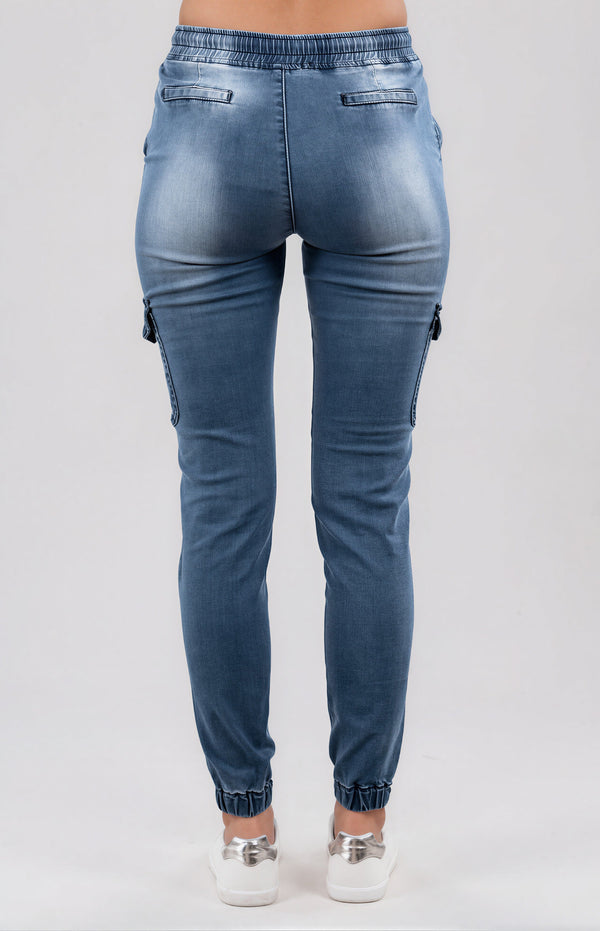 Frankie Cargo Jeans - Dark Denim