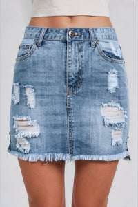 Addison Mini Skirt - Denim