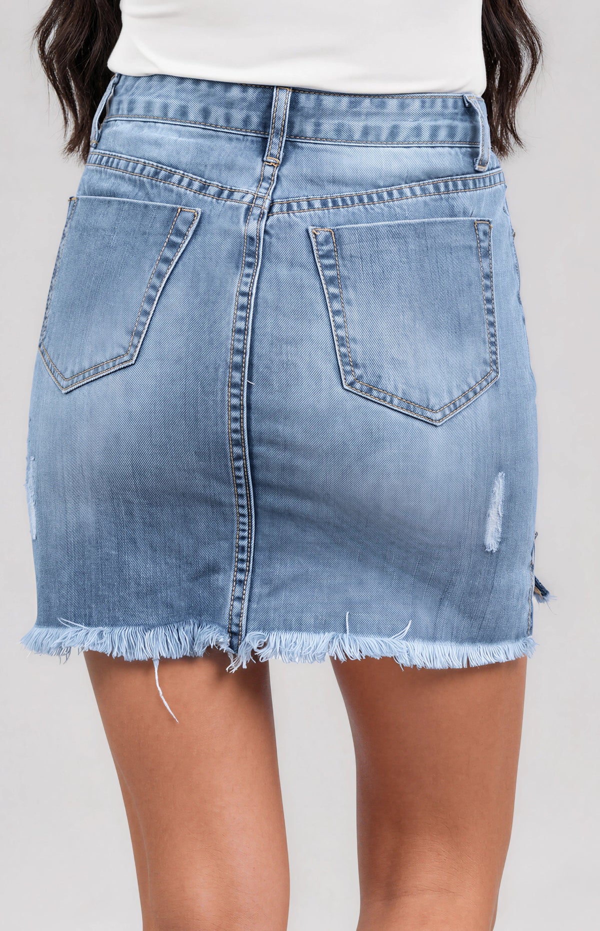 Addison Mini Skirt - Denim