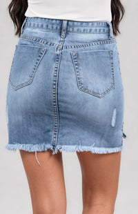 Addison Mini Skirt - Denim