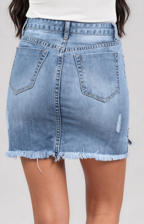 Addison Mini Skirt - Denim