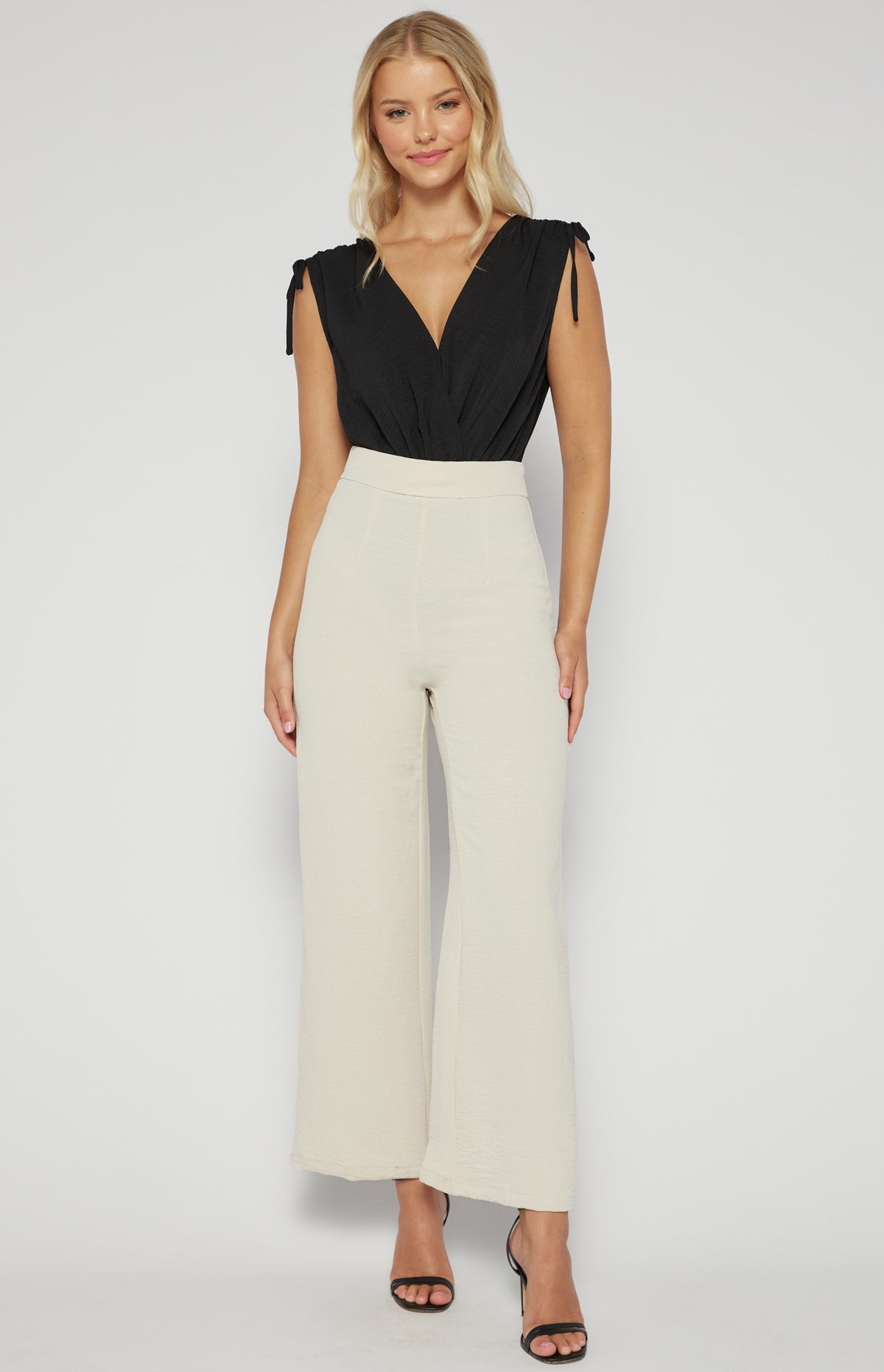 Londyn Wide Leg Pants - Beige