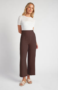 Londyn Wide Leg Pants - Espresso