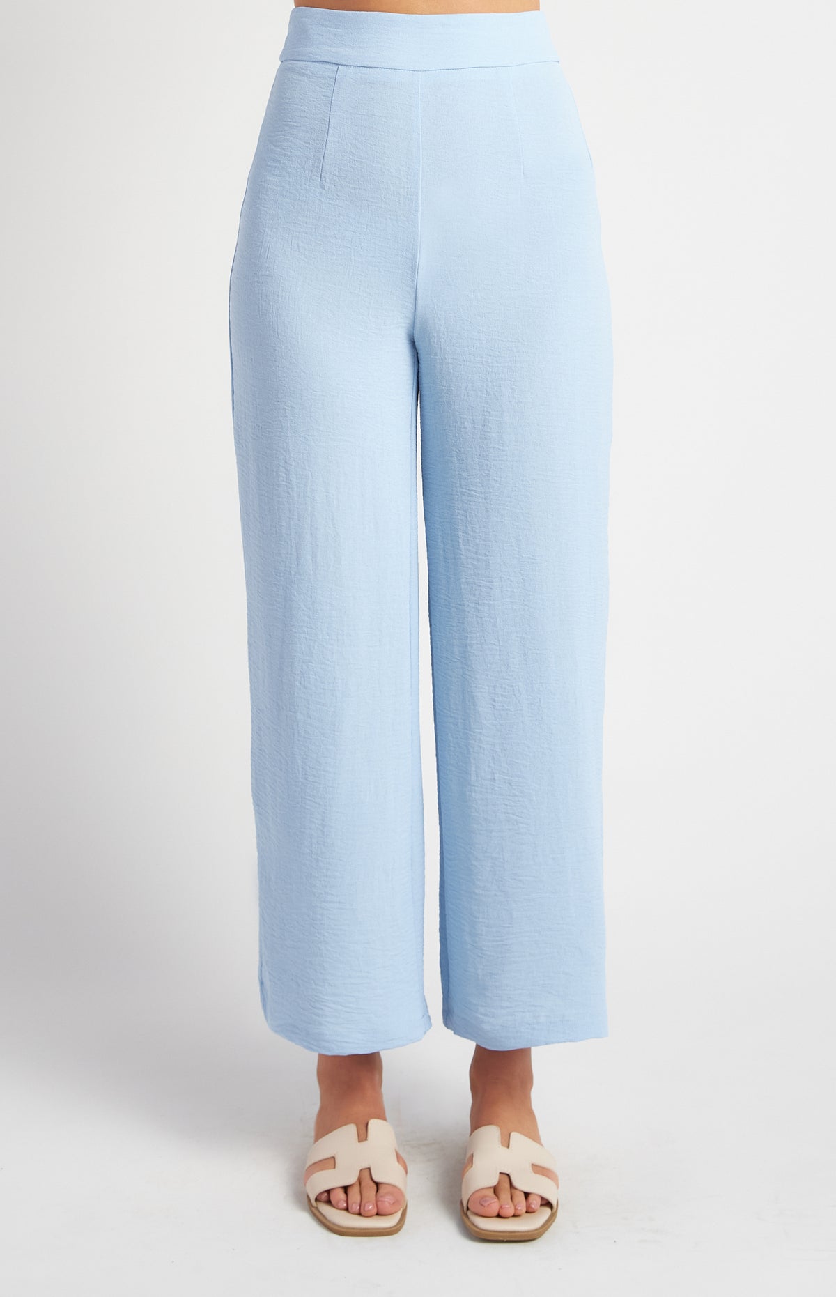 Londyn Wide Leg Pants - Pale Blue