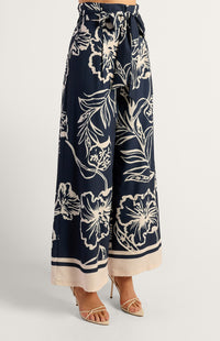 Nigella Wide Leg Pants - Navy