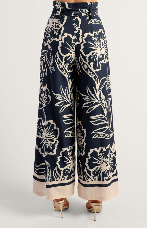 Nigella Wide Leg Pants - Navy