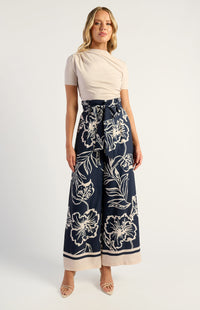Nigella Wide Leg Pants - Navy