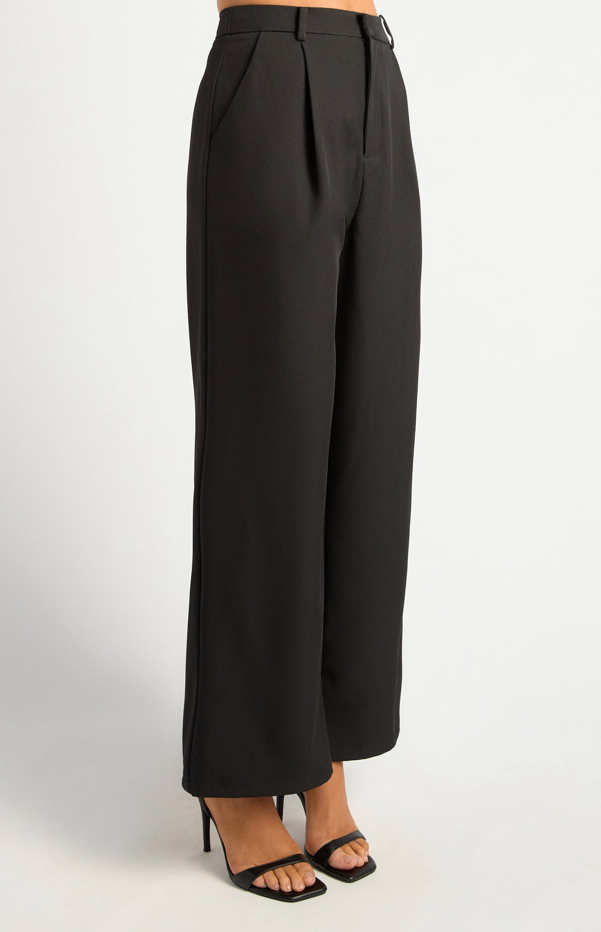Jilianne Wide Leg Pants - Black