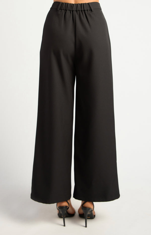 Jilianne Wide Leg Pants - Black