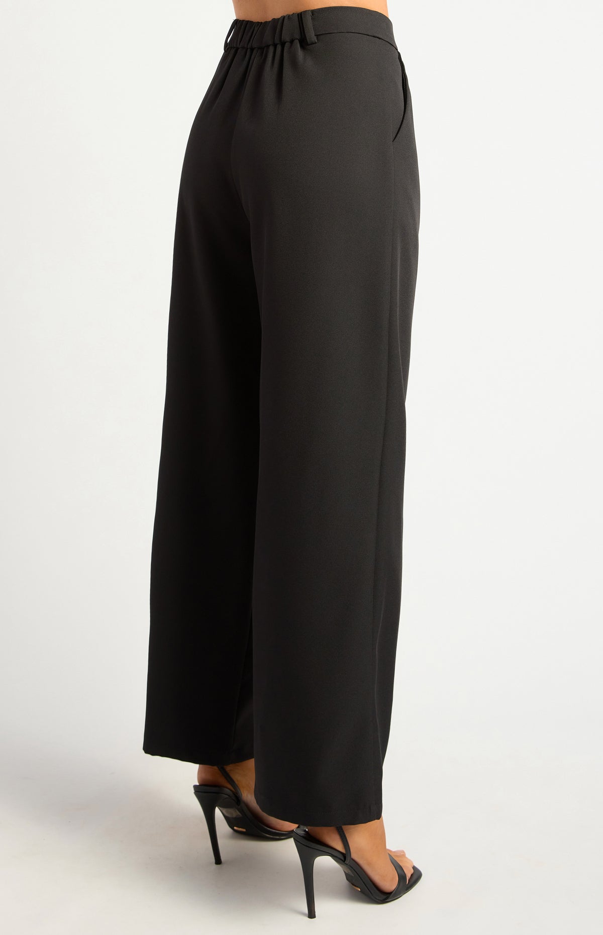 Jilianne Wide Leg Pants - Black
