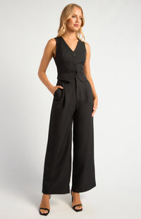 Jilianne Wide Leg Pants - Black