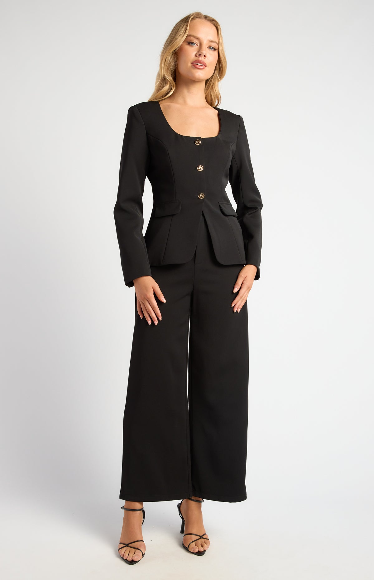 Hani Straight Leg Pants - Black