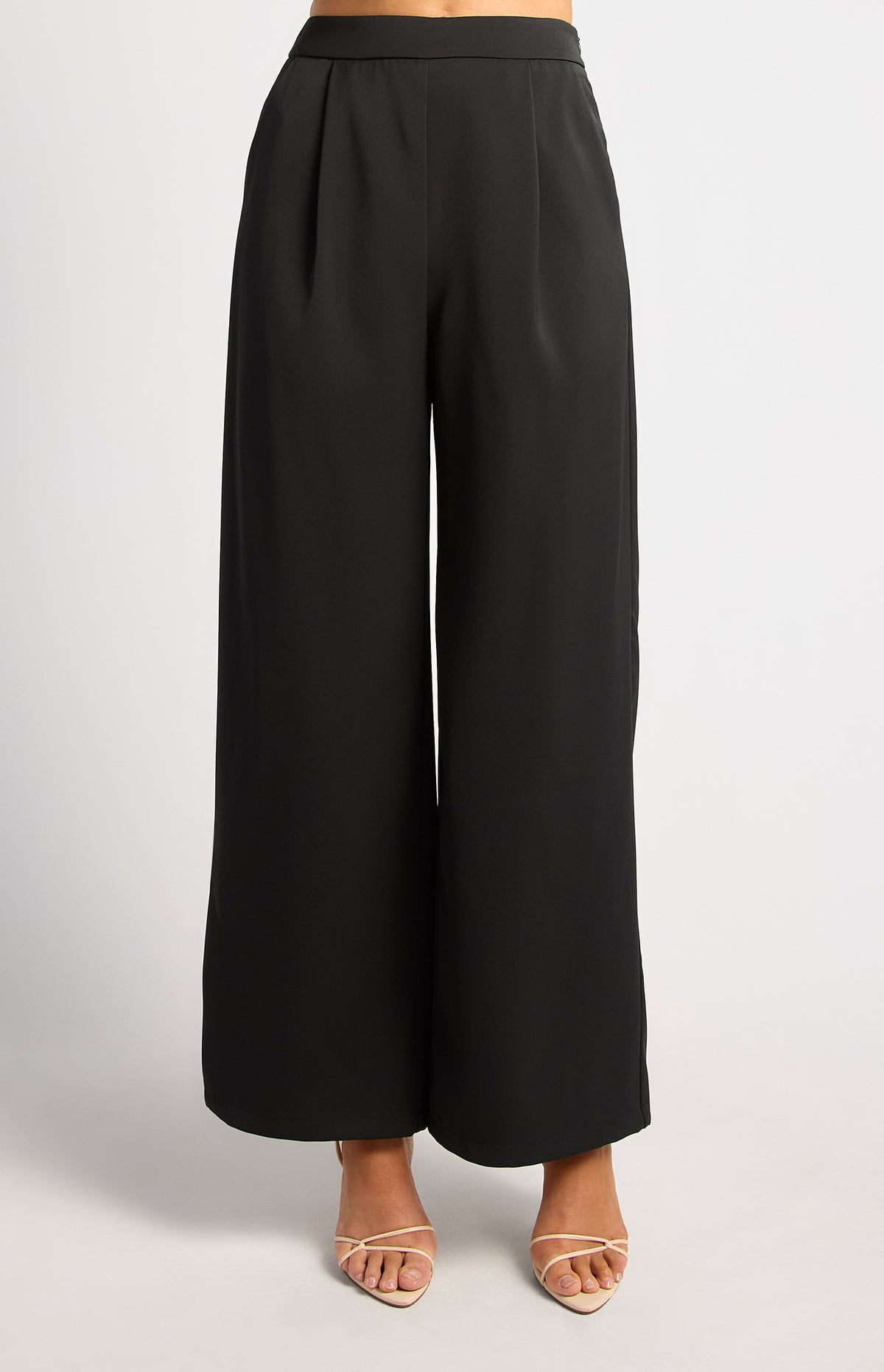 Arella Wide Leg Pants - Black