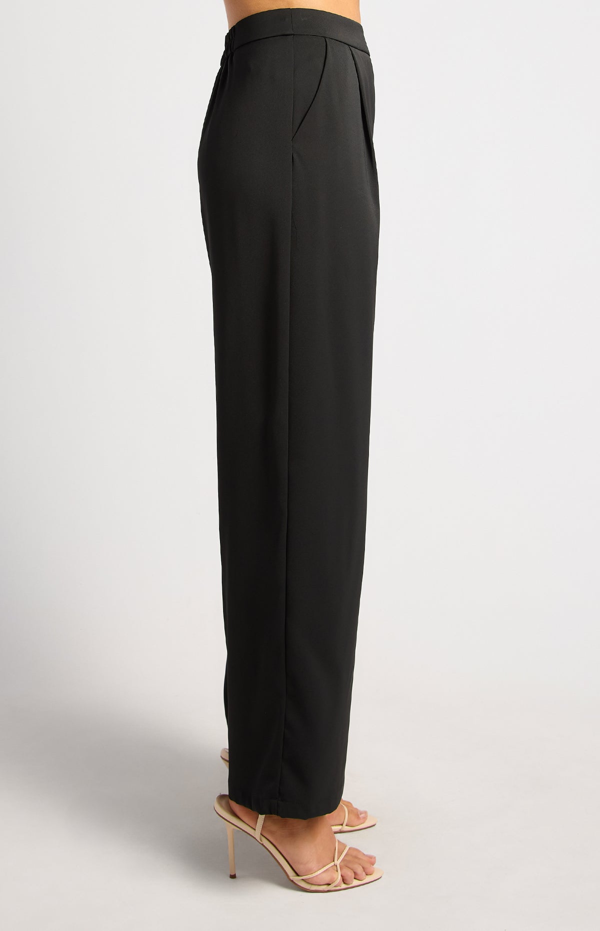 Arella Wide Leg Pants - Black