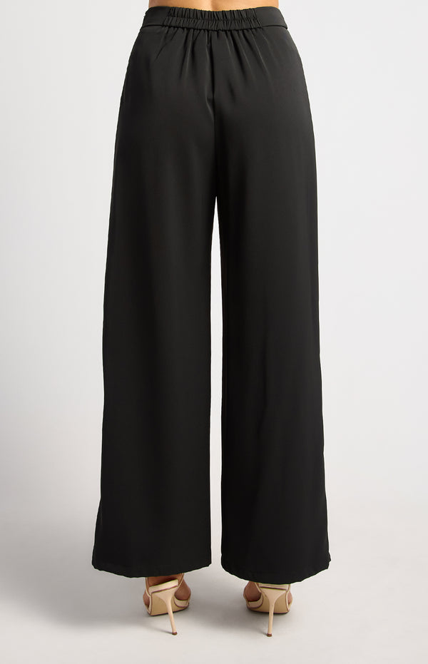 Arella Wide Leg Pants - Black