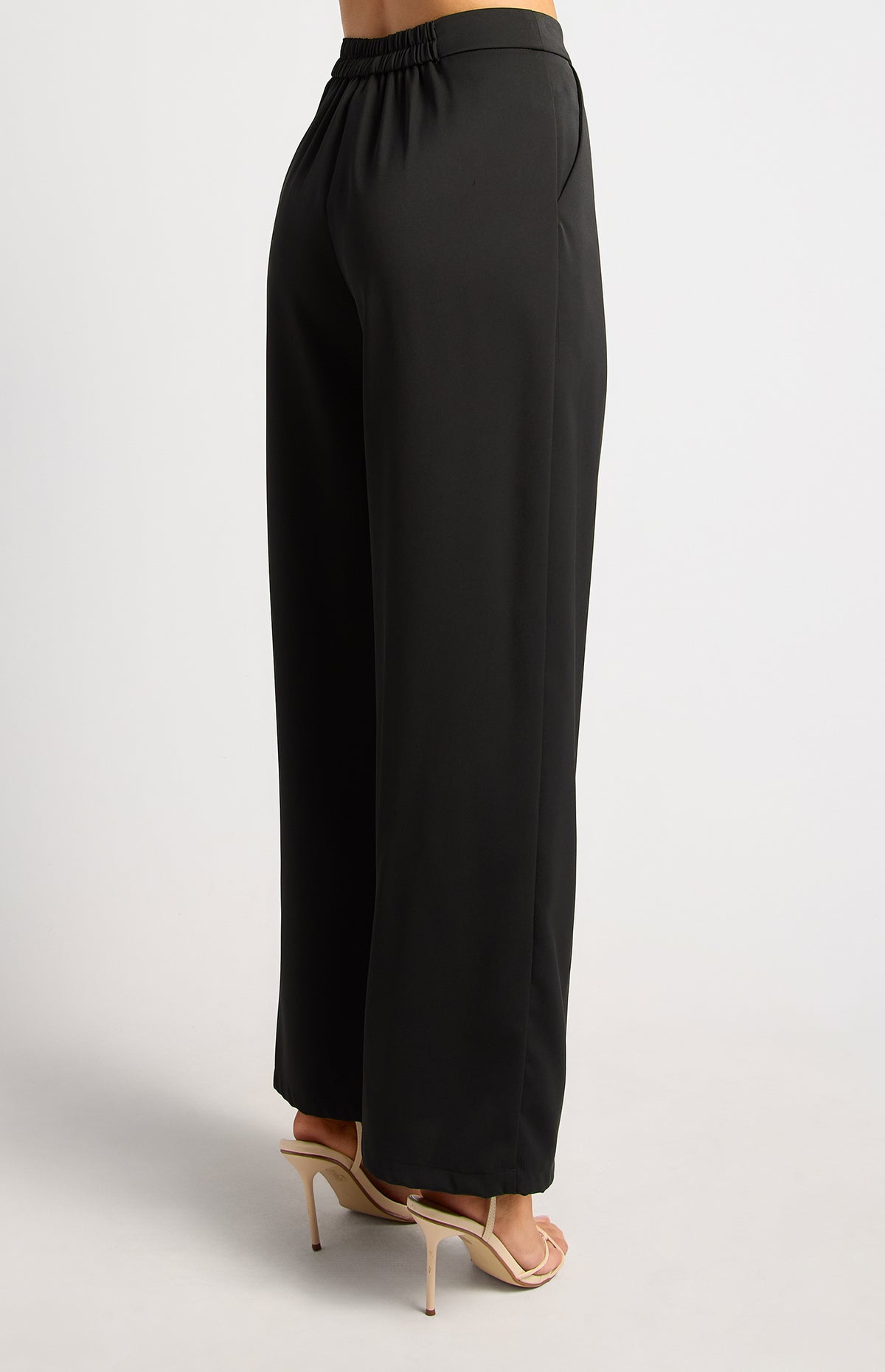 Arella Wide Leg Pants - Black