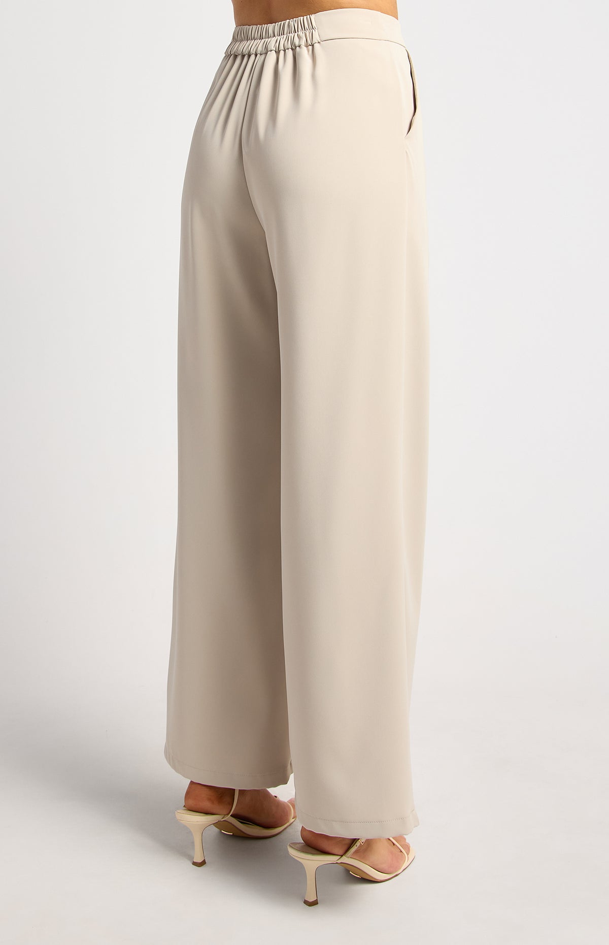 Arella Wide Leg Pants - Oyster