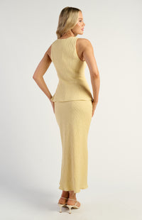 Valia Vest & Skirt Set - Lemon