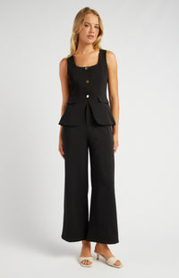 Ursula Vest & Pants Set - Black