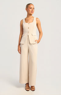 Ursula Vest & Pants Set - Oat