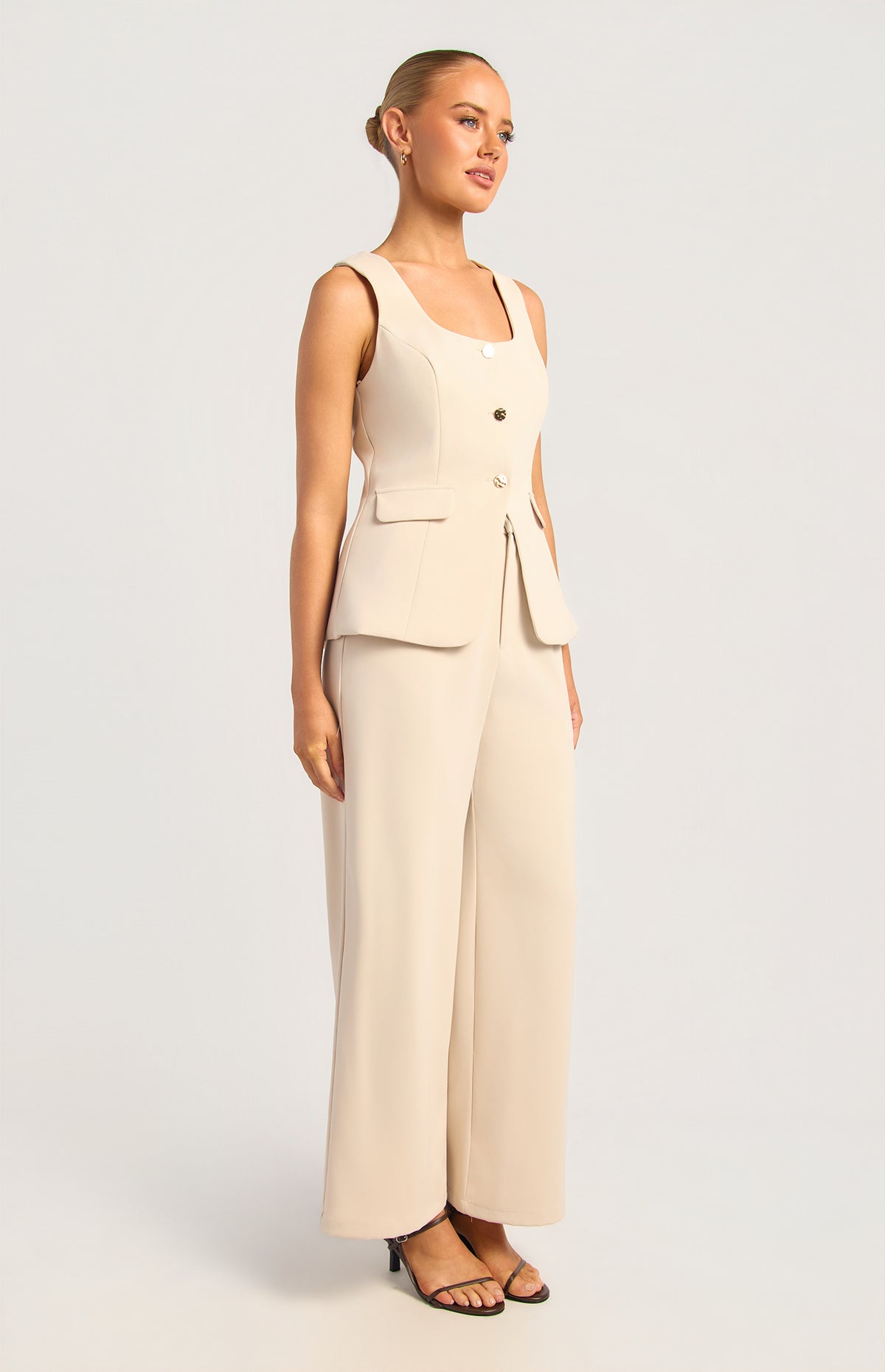 Ursula Vest & Pants Set - Oat