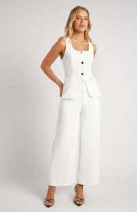 Ursula Vest & Pants Set - White