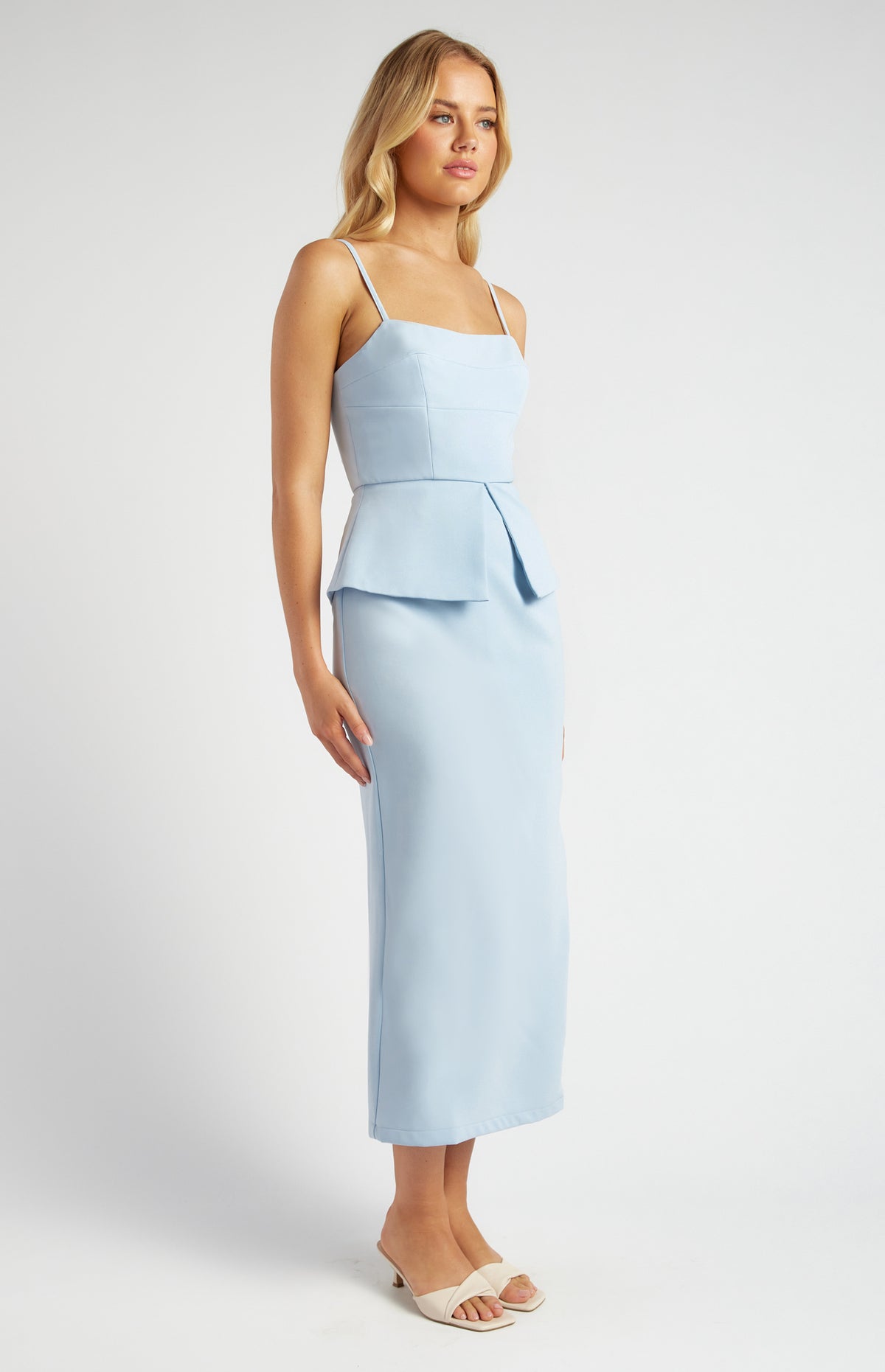 Birkley Top & Skirt Set - Light Blue